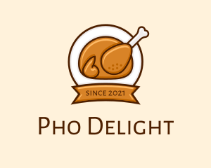 Rotisserie Roast Chicken BBQ logo design