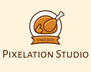 Rotisserie Roast Chicken BBQ logo design