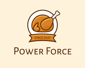 Rotisserie Roast Chicken BBQ logo design