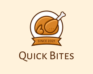 Rotisserie Roast Chicken BBQ logo design