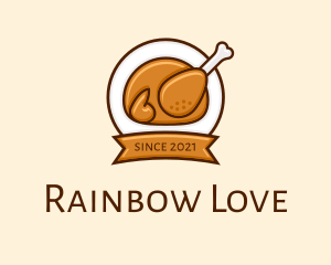 Rotisserie Roast Chicken BBQ logo design