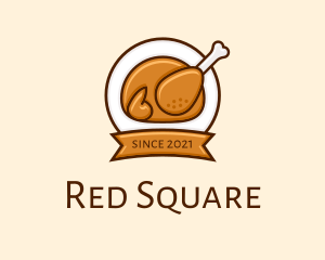 Rotisserie Roast Chicken BBQ logo design