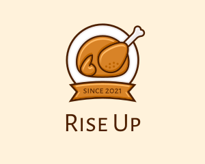 Rotisserie Roast Chicken BBQ logo design