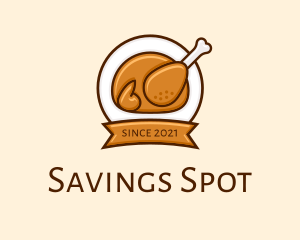 Rotisserie Roast Chicken BBQ logo design