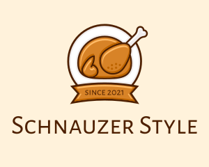 Rotisserie Roast Chicken BBQ logo design