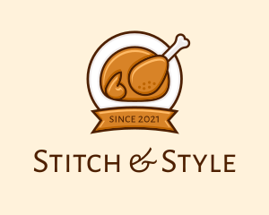 Rotisserie Roast Chicken BBQ logo design