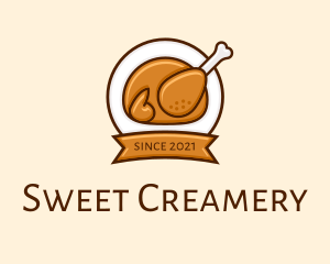 Rotisserie Roast Chicken BBQ logo design