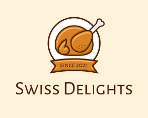 Rotisserie Roast Chicken BBQ logo design