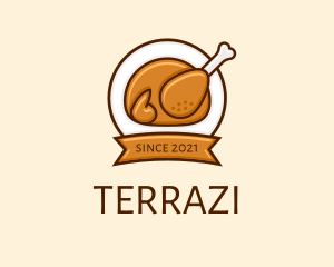 Rotisserie Roast Chicken BBQ logo design