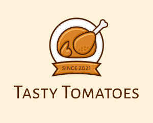 Rotisserie Roast Chicken BBQ logo design