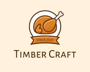 Rotisserie Roast Chicken BBQ logo design