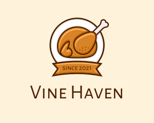 Rotisserie Roast Chicken BBQ logo design