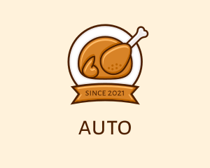 Rotisserie Roast Chicken BBQ logo design