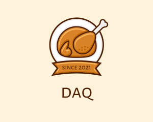 Rotisserie Roast Chicken BBQ logo design