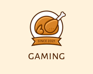 Cafeteria - Rotisserie Roast Chicken BBQ logo design