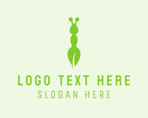Insect - Eco Leaf Ant logo design