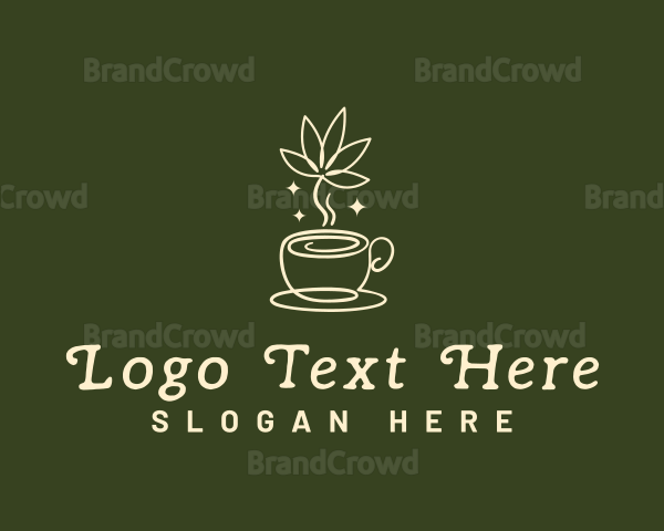 Weed Tea Drink Logo