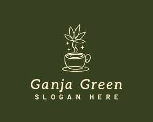 Weed Tea Drink logo design