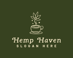 Weed Tea Drink logo design