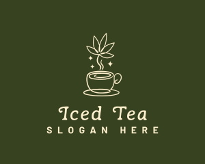 Weed Tea Drink logo design