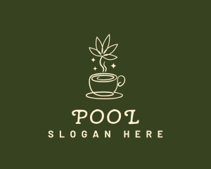 Natural - Weed Tea Drink logo design