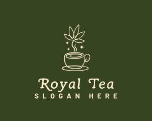 Weed Tea Drink logo design