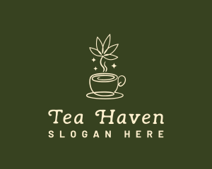 Weed Tea Drink logo design