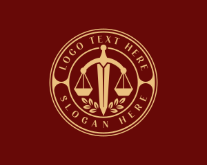 Notary - Sword Judicial Court logo design