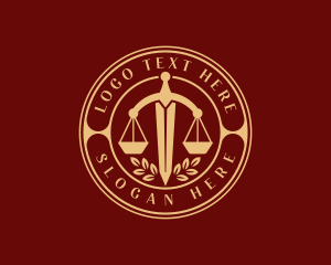 Judiciary - Sword Judicial Court logo design