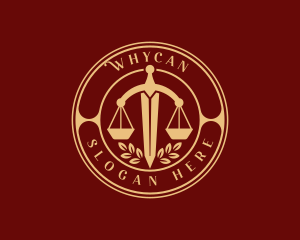 Courthouse - Sword Judicial Court logo design