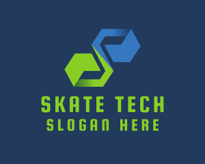 Digital Letter S Tech logo design