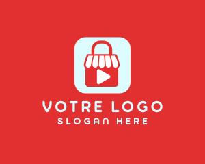 Mobile Application - Online Shop Video logo design