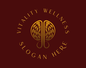 Gold Wellness Tree logo design