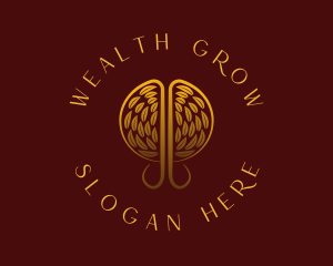 Gold Wellness Tree logo design