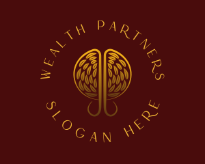 Gold Wellness Tree logo design