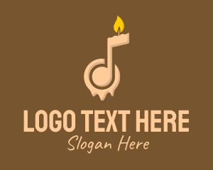 Music Note Candle  Logo