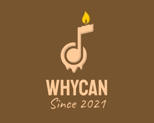 Vigil - Music Note Candle logo design