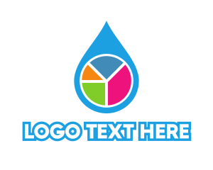 Pie Chart - Pie Chart Droplet logo design