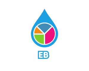 Oil - Pie Chart Droplet logo design