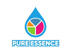 Purification - Pie Chart Droplet logo design