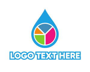 Petroleum Company - Pie Chart Droplet logo design
