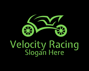 Green Racing Motorbike logo design