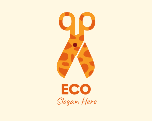 Animal - Giraffe Pattern Scissors logo design