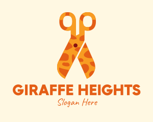 Giraffe - Giraffe Pattern Scissors logo design