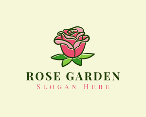 Rose - Red Rose Eco logo design