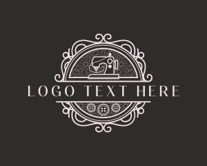 Fashion - Tailor Sewing Machine logo design