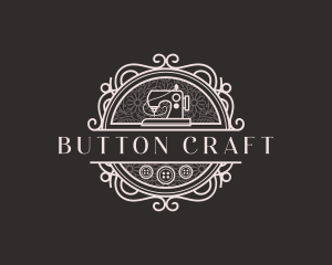 Buttons - Tailor Sewing Machine logo design