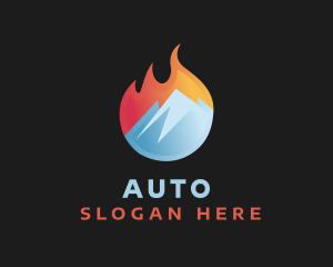 Cold - Flame Cool Mountain logo design