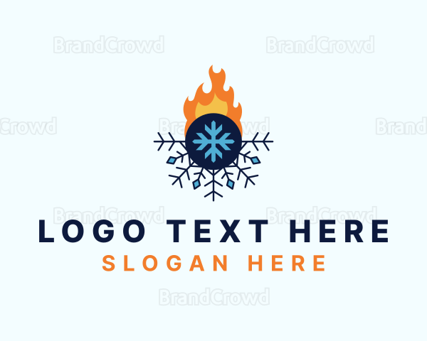 Snowflake Flame Cooling Logo