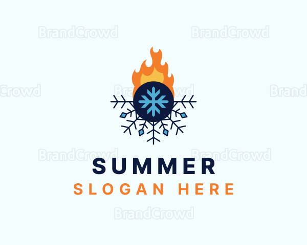 Snowflake Flame Cooling Logo